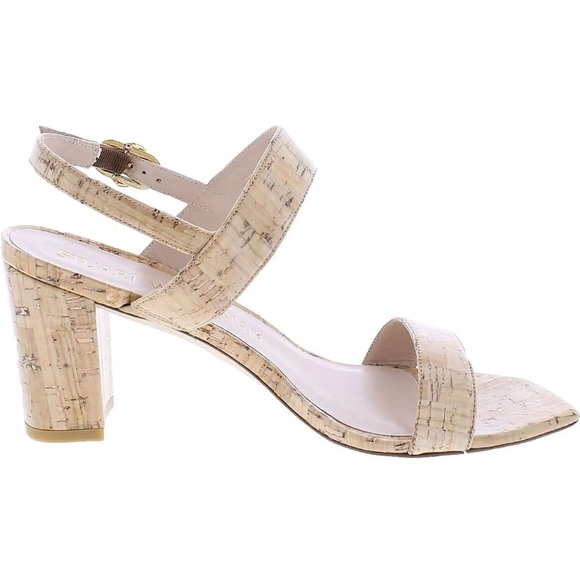 Stuart Weitzman Shoes - Stuart Weitzman Austine Square Toe Block Heel Cork Patent leather shoe size 8.5
